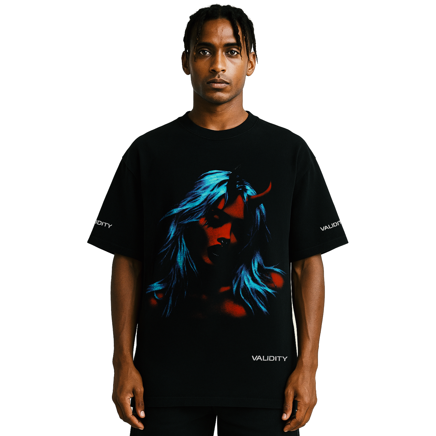 Validity Tee Crimson Devil" 280GSM Unisex Dropped Shoulder T-shirt