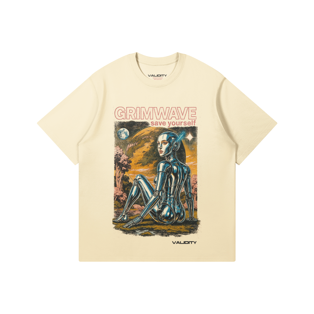 Validity Grimwave Save yourself. 220GSM Unisex Regular Fit Crew Neck T-shirt