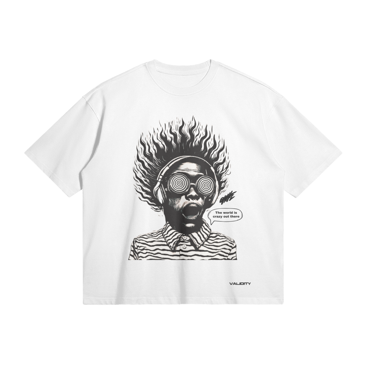 Validity Tee Grimwave Mind Control" 280GSM Unisex Boxy T-shirt
