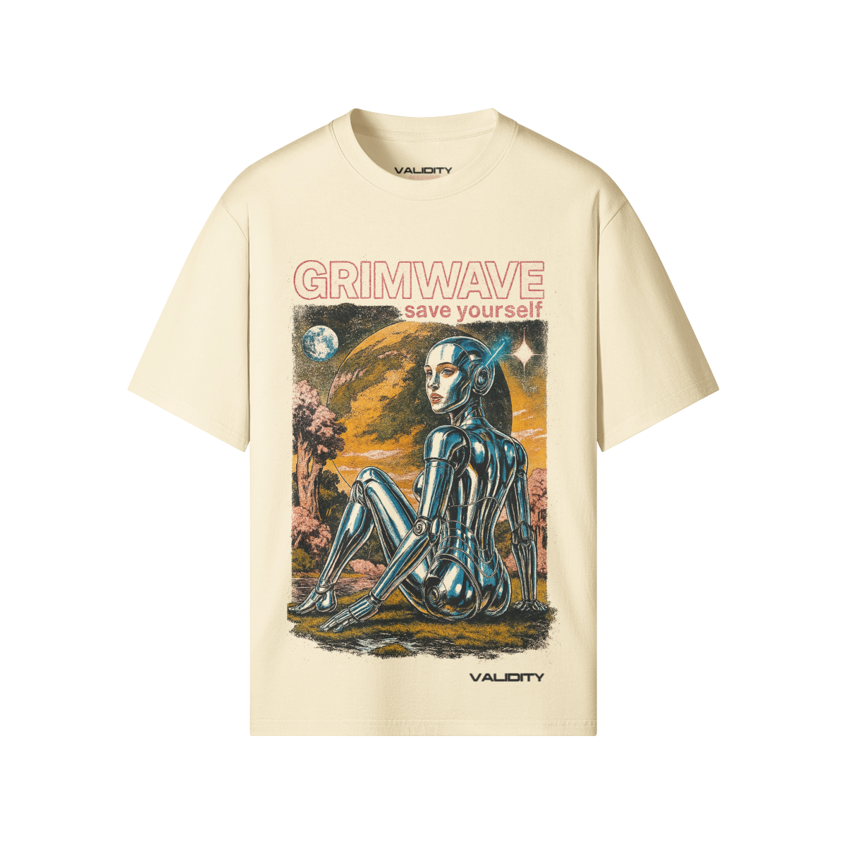 Validity Grimwave Save yourself. 220GSM Unisex Regular Fit Crew Neck T-shirt