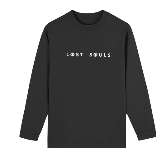 Validity Tee Lost Souls Midnight Wanderer" Long Sleeve Unisex Crew Neck 270g Heavyweight 100% Cotton Drop Shoulder Long Sleeve Shirt